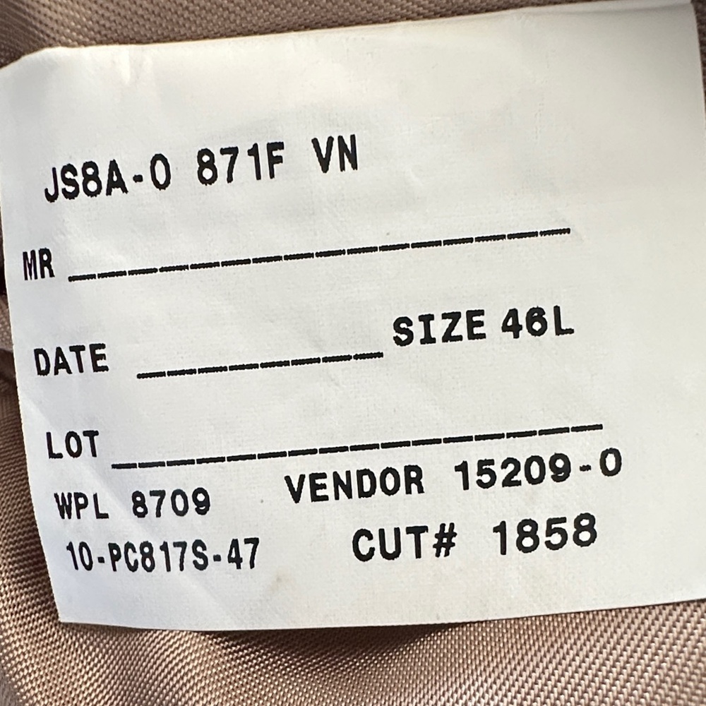 Stafford Beige Checkered Blazer 46L 46Long - Picture 6 of 6
